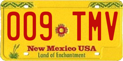 NM license plate 009TMV