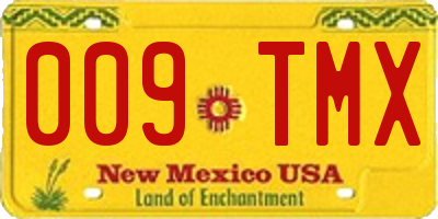 NM license plate 009TMX
