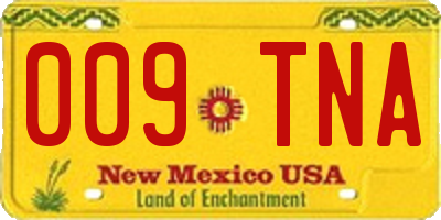 NM license plate 009TNA