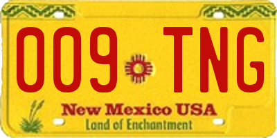 NM license plate 009TNG
