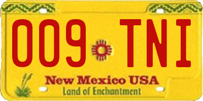 NM license plate 009TNI