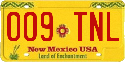NM license plate 009TNL