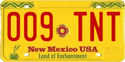 NM license plate 009TNT