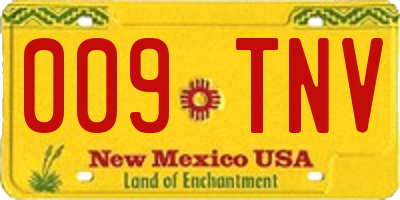NM license plate 009TNV