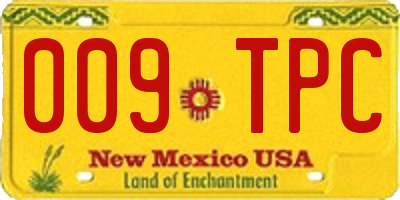 NM license plate 009TPC