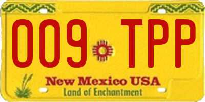 NM license plate 009TPP