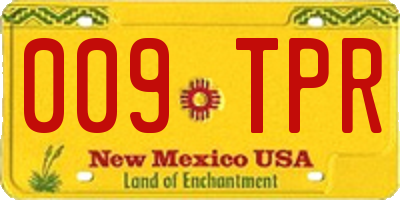 NM license plate 009TPR