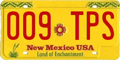 NM license plate 009TPS