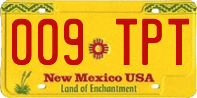 NM license plate 009TPT