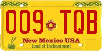 NM license plate 009TQB