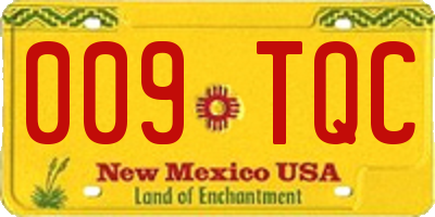 NM license plate 009TQC