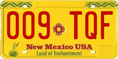 NM license plate 009TQF