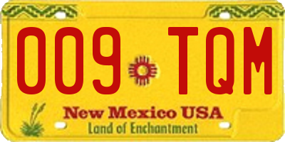 NM license plate 009TQM