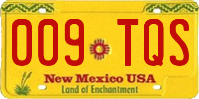 NM license plate 009TQS