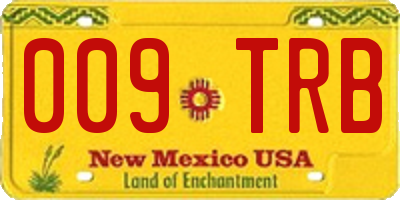 NM license plate 009TRB