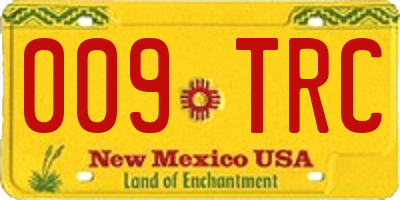 NM license plate 009TRC