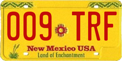 NM license plate 009TRF