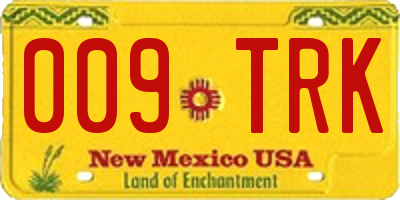 NM license plate 009TRK