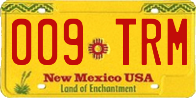 NM license plate 009TRM