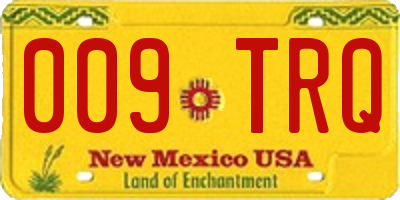 NM license plate 009TRQ