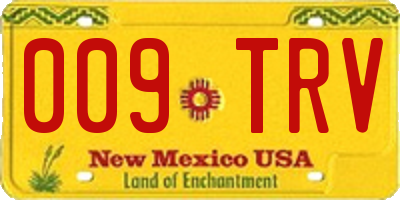 NM license plate 009TRV