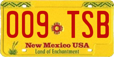 NM license plate 009TSB