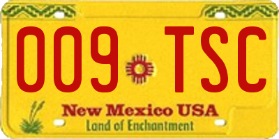 NM license plate 009TSC