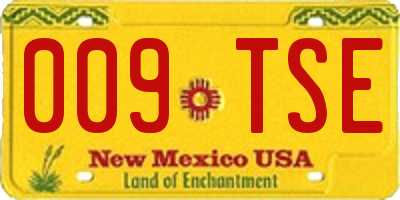 NM license plate 009TSE