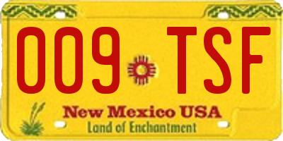 NM license plate 009TSF