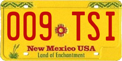 NM license plate 009TSI