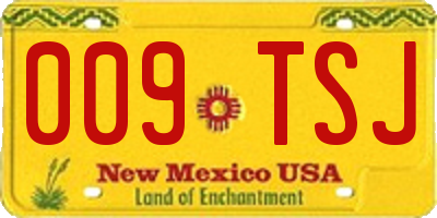NM license plate 009TSJ