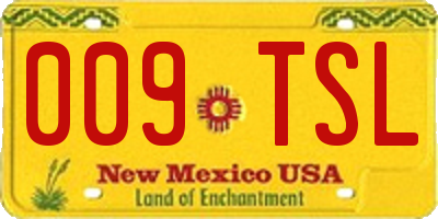 NM license plate 009TSL
