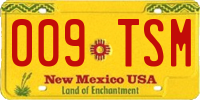 NM license plate 009TSM