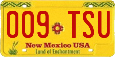 NM license plate 009TSU