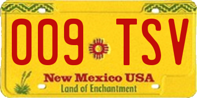 NM license plate 009TSV