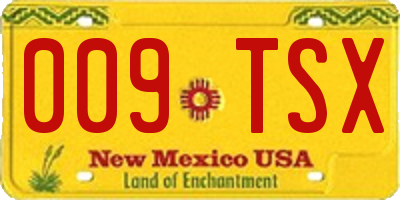 NM license plate 009TSX