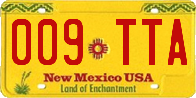 NM license plate 009TTA