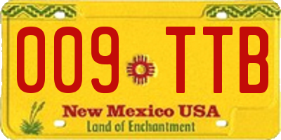 NM license plate 009TTB