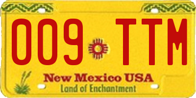 NM license plate 009TTM
