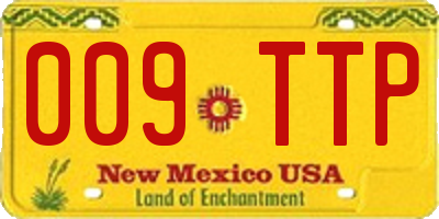 NM license plate 009TTP