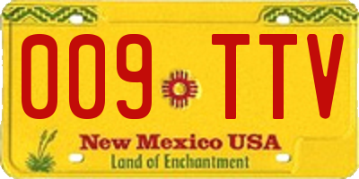 NM license plate 009TTV