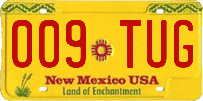 NM license plate 009TUG