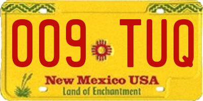 NM license plate 009TUQ