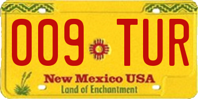 NM license plate 009TUR