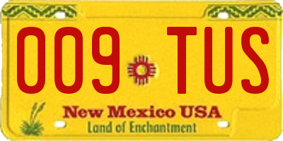 NM license plate 009TUS