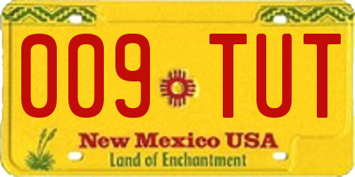 NM license plate 009TUT