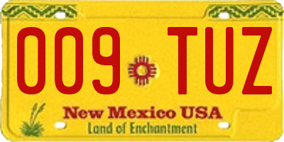 NM license plate 009TUZ