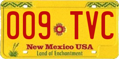 NM license plate 009TVC