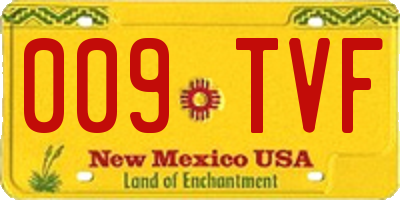 NM license plate 009TVF