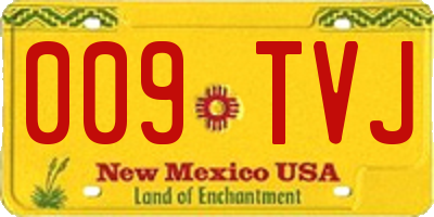 NM license plate 009TVJ
